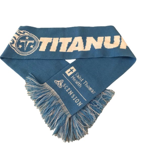 Tennessee Titans Accessories - Tennessee Titans Titan Up NFL Football Fringe Scarf Blue OS